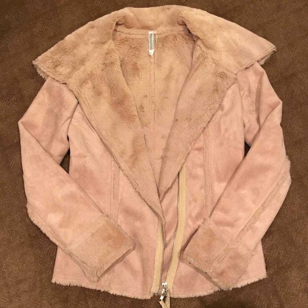 Faux Suede Jacket With Beautiful Details. Small.